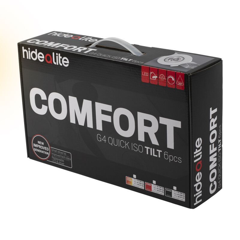 hide-a-lite Downlight comfort g4 quick iso tilt ip44 650lm 7,5w 927 6pac