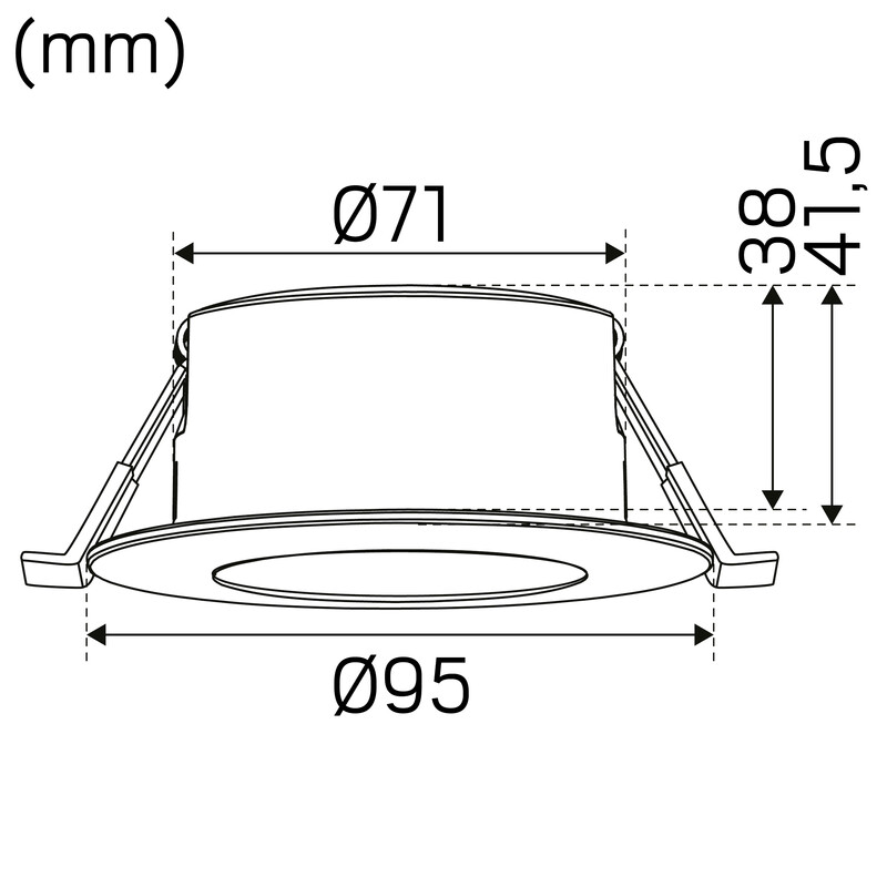 hide-a-lite Downlight comfort g4 quick iso ip44 650lm 7,5w 927 36d wh