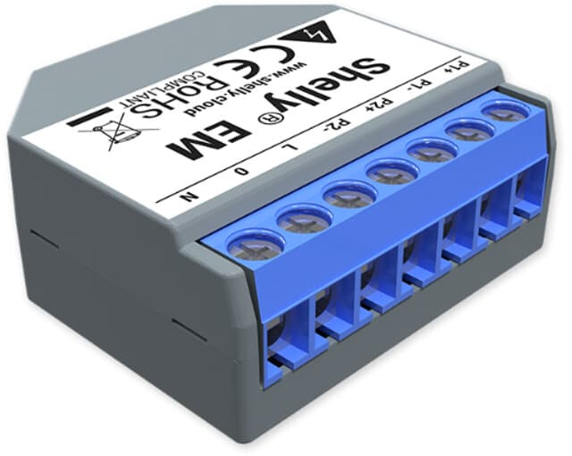 RELEYKSIKKÖ SHELLY EM, ENERGIAN MITTAUS 2-V WIFI