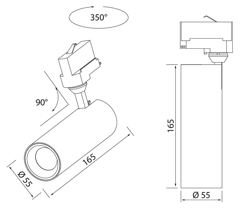 airam Kohdevalaisin spot-on 14w 900lm  918-930 36d dtw wh