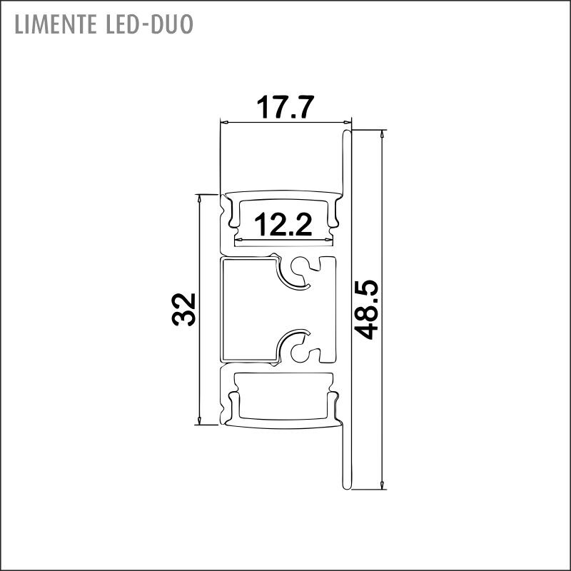 limente Led-ljusslinga duo 48,5x17,7x2000 mus