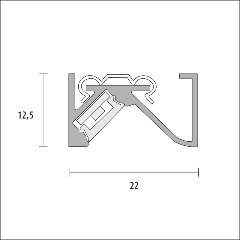 limente Led strip lilo 200 22x12,5x2000 alu