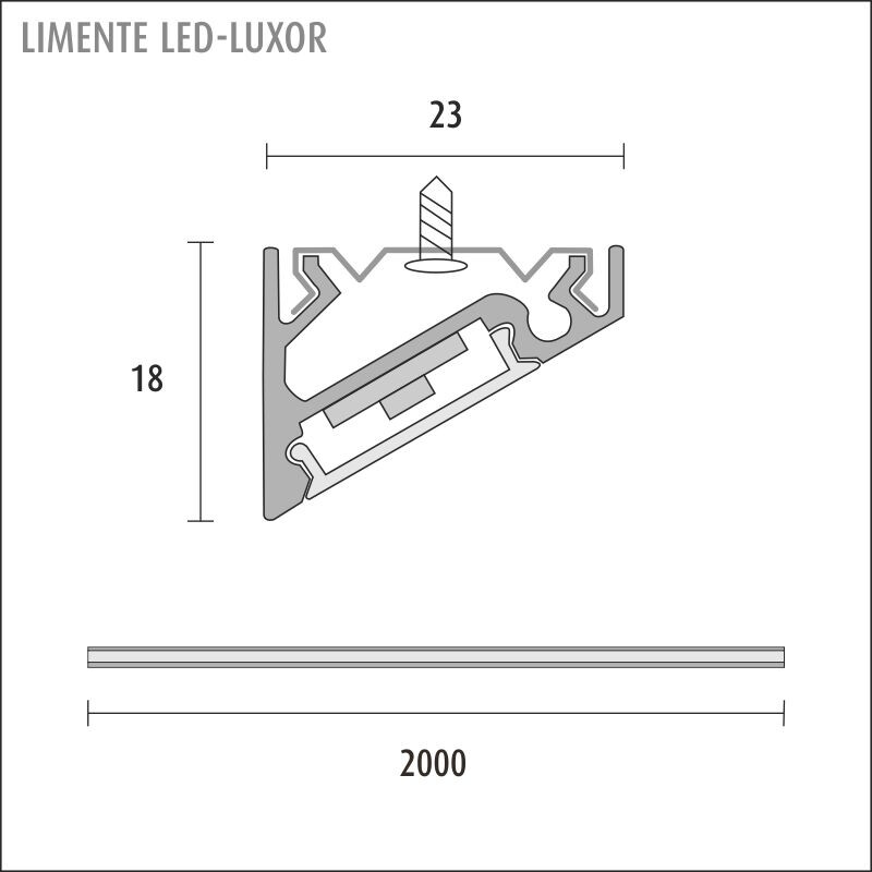 limente Led strip luxor 17,4x23x2000 mus