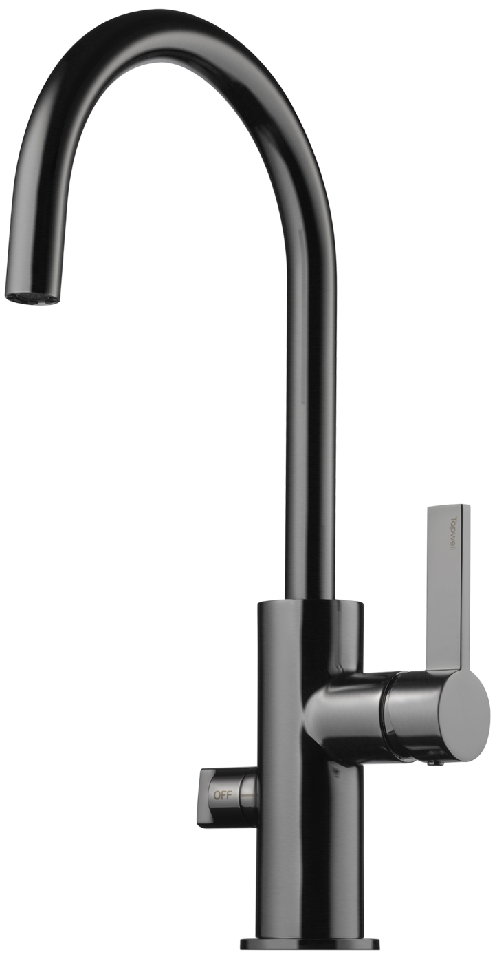 tapwell Kitchen mixer tapwell arm184 brushed black chrome