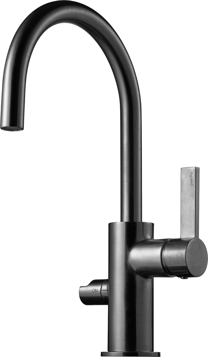KITCHEN MIXER TAPWELL ARM384 BRUSHED BLACK CHROME
