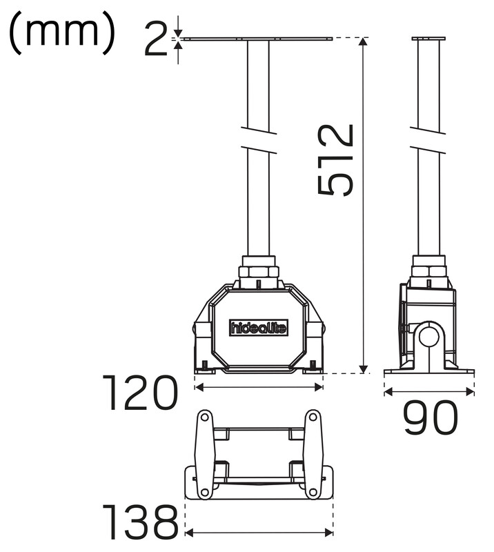hide-a-lite Mekaaninen lisätarv. scout g2 kannatinvarsi 50cm bl