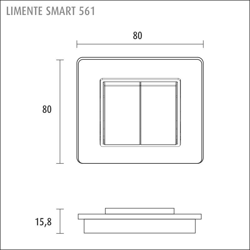 limente Dimmer smart 572 gl-cct set wh