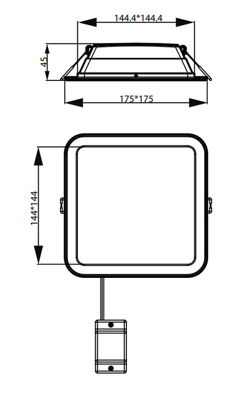 philips Downlight ledinaire 1200lm 830 12w on/off 175x175