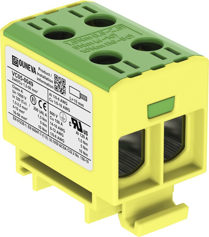 HARGNEMISKLEMM 2 x AL/CU 1,5-50 KORO