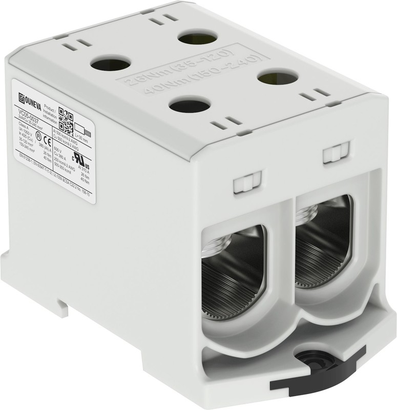 CONNECTOR 2XAL/CU, 35-240MM2 GREY