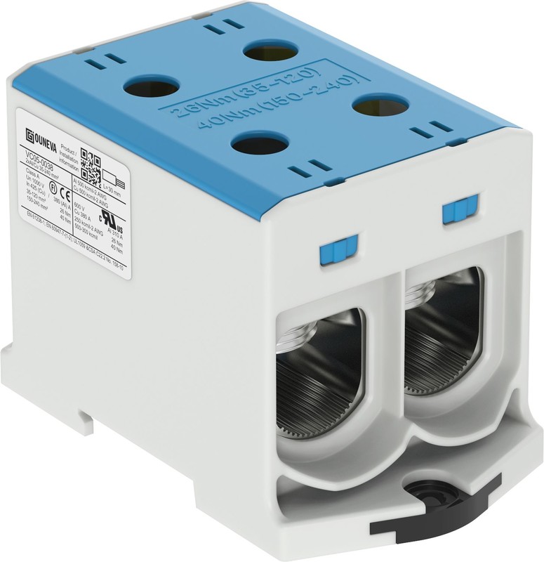 CONNECTOR 2XAL/CU, 35-240MM2 BLUE
