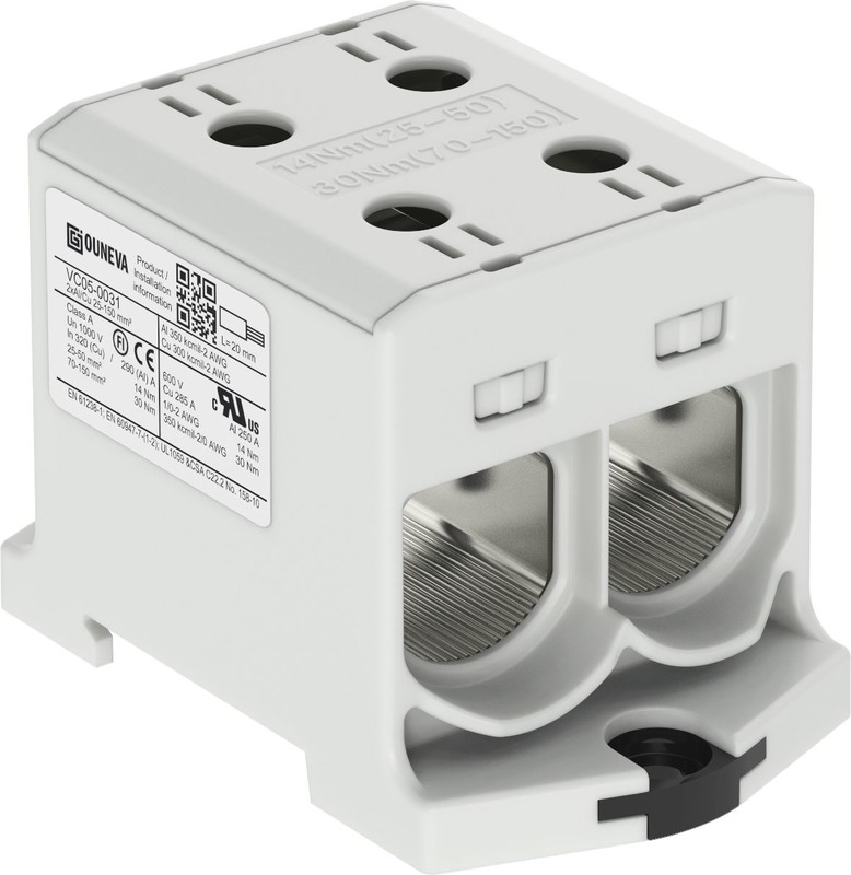 ouneva Branching connector otl 2xal/cu, 25-150mm2 grey