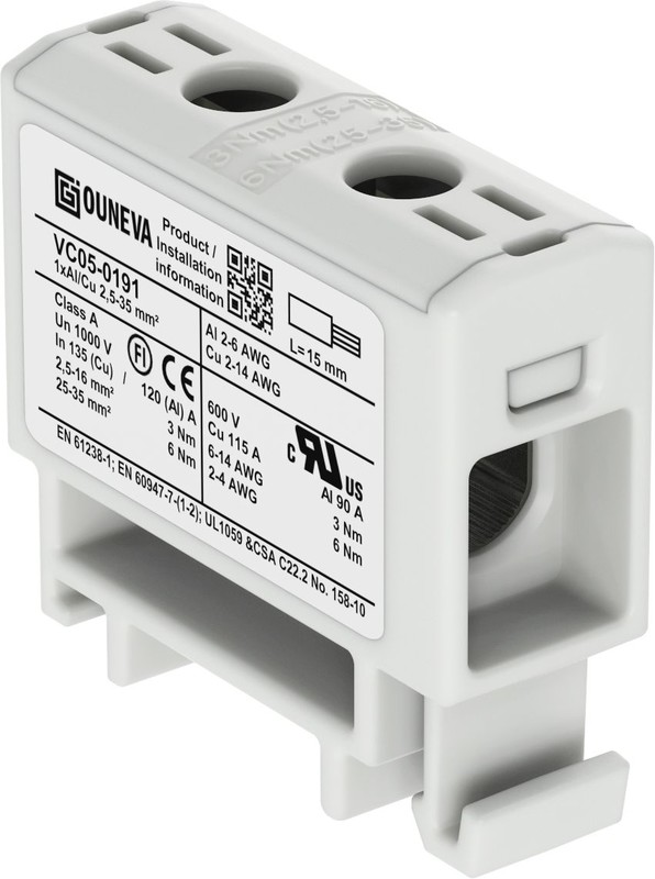 ouneva Universal connector otl 1xal/cu, 2,5-35mm2 grey