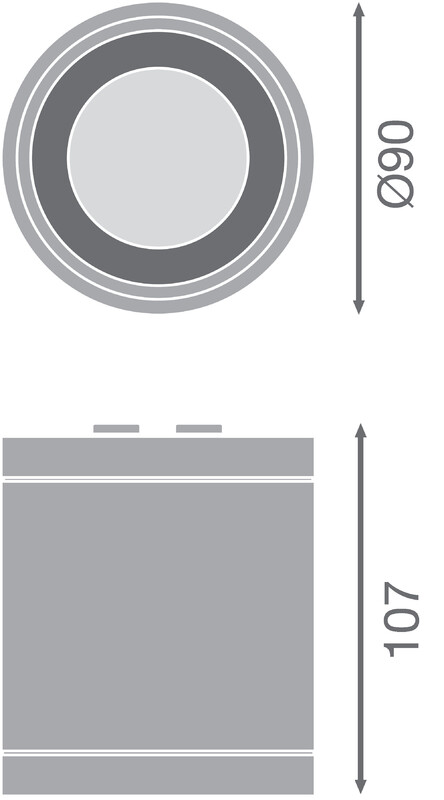 ledvance Downlight dl surface ip65 dl sf ip65 dn90 15w/840 36d wt
