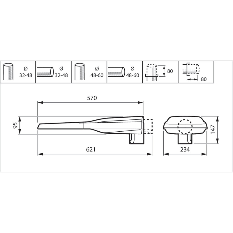 philips Katuvalaisin lumistreet bgp392 led180/740 dm12 clo