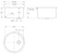 kwc Recessed sink kwc br300ou round 340x187x340
