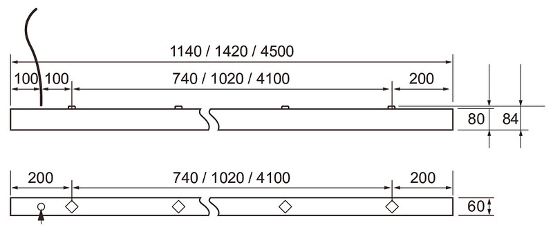 airam Pinta-/ripustusvalaisin vario 1140 24w/840 3100lm acmp da2