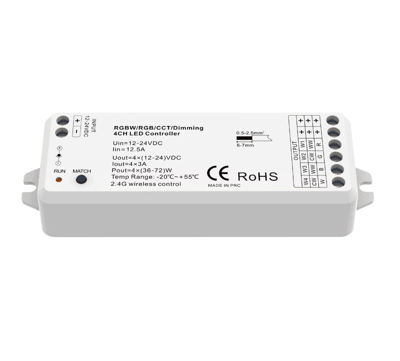 VALONSÄÄDIN RF-VASTAANOTIN RGBW/CCT 12-24V
