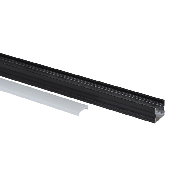 LED-LIGHT RAIL HIGH 2M PROFILE BLACK