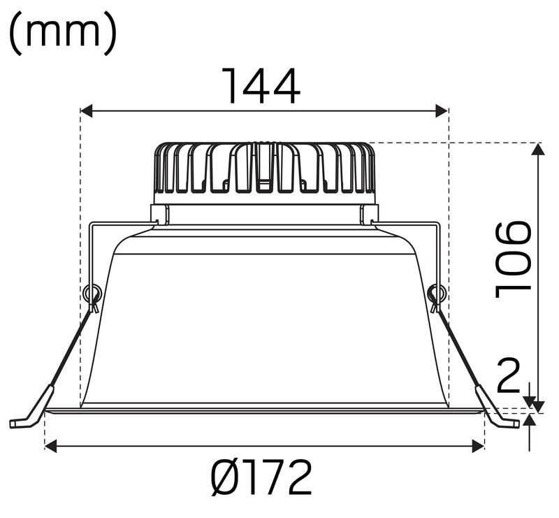 hide-a-lite Alasvalo echo m 830/840 dali ip44 1870lm 20w 3k,4k wh da2