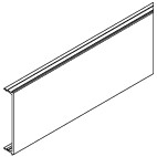 onnline Cover for wall duct onnline style 80x2000, pvc, white