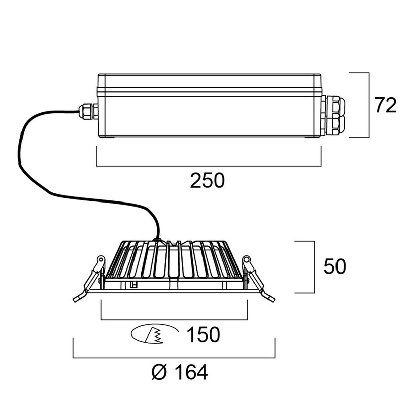 sylvania Downlight insaver slim 150 ip65 9,5w 1200lm 840 ugr19