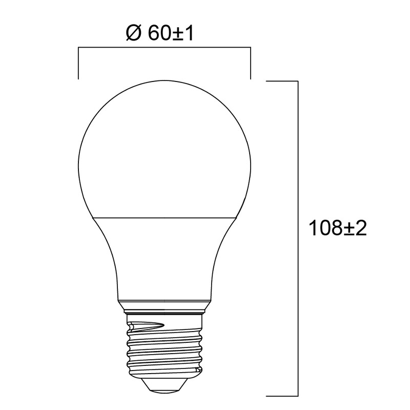 sylvania Vakiolamppu toledo a60 8w/840 806lm e27 10kpl