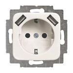 PISTORASIA + USB JUSSI 1S/16A/IP21 UKJ 0X 2USB