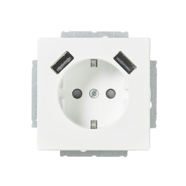 ABB ASENNUSTUOTTEET SOCKET OUTLET W USB IMPRESSIVO SSO 16A/250V 2XUSB A ...