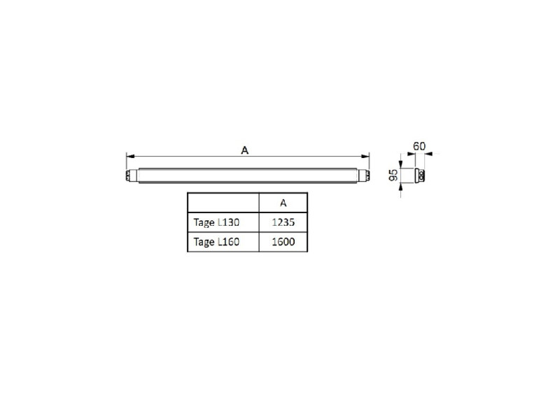 exaktor Avoin teollisuusvalaisin tage tage l160 15000lm 840 mb60 da