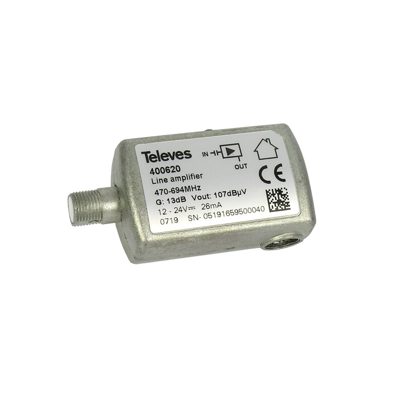 BREDBANDFÖRSTÄRKARE 13DB 107DBUV 26MA 470-694MHZ