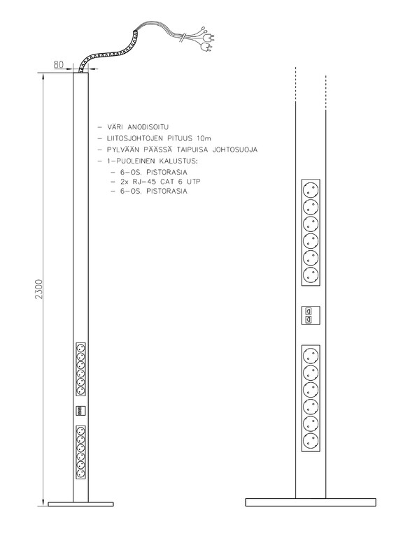 pajap Energy pole pajap prp 626-10a 1-comp anod