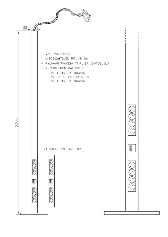 pajap Energy pole pajap prp 424d 2-comp white
