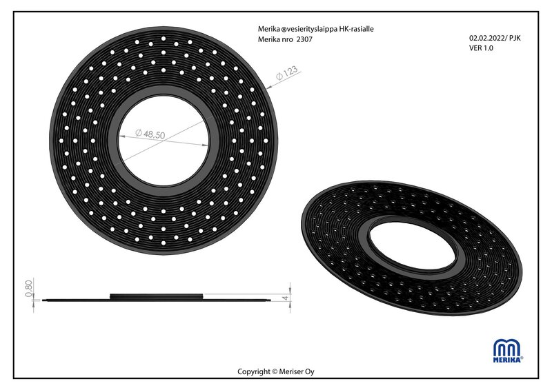 merika Water insulation flange merika for switching box 2307