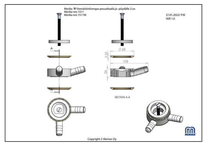 merika Sewerage ring merika 2 pieces 1511