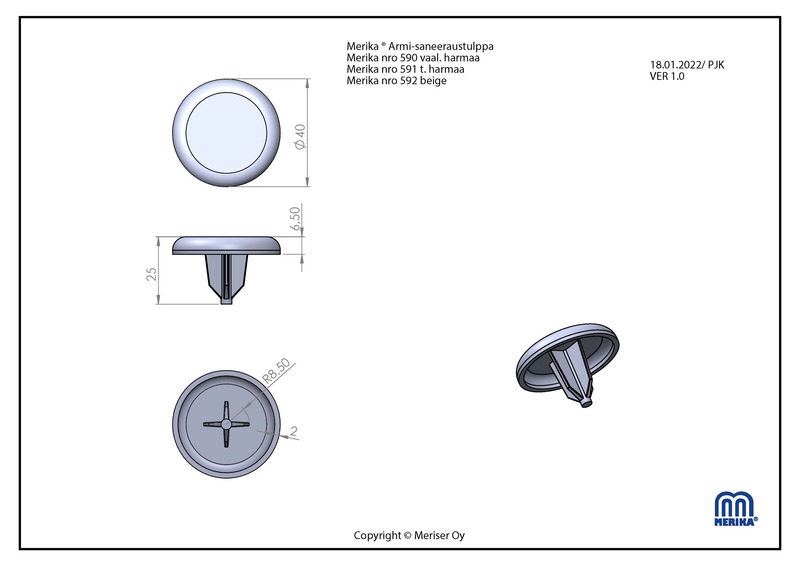 merika Renovating plug armi 3/8-1/2 pipes beige