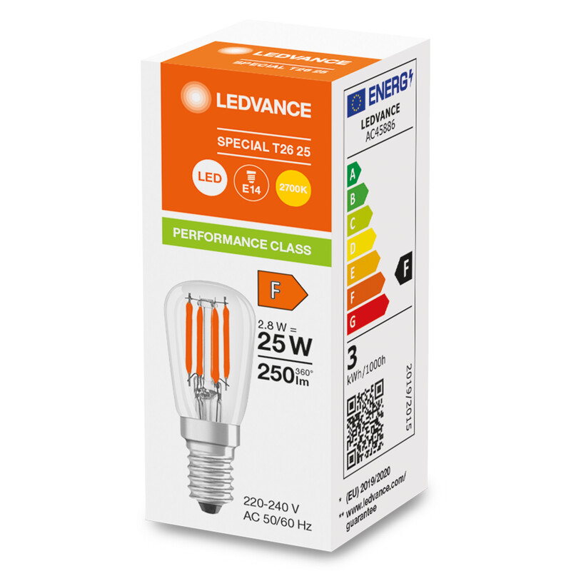 ledvance Led-lamp pfm special t26 2,8w/827 250lm e14 cl