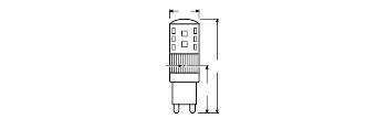 ledvance Led-lamp pfm special pin 3w/827 320lm g9 dim cl