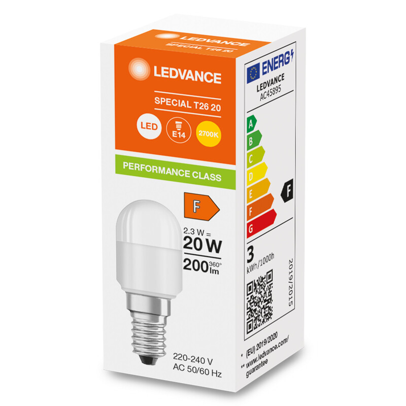 ledvance Kodinkonelamppu pfm special t26 2,3w/827 200lm e14 op