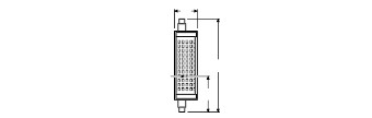 ledvance Lineaarilamppu pfm special line118 18w/827 2452lm r7s dim