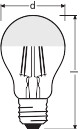 ledvance Vakiolamppu pfm special cla 6,5w/827 650lm e27 sil mir