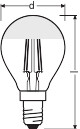 ledvance Led-lamp pfm special clp 4w/827 350lm e14 sil mir