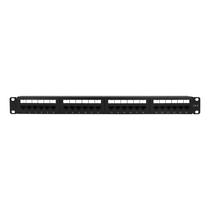 PANEL KOPPAR 19IN 1RU W/ 24 RJ45F CAT6 UTP