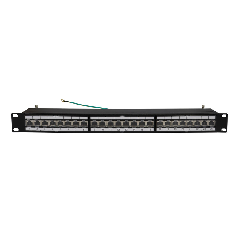 PANEL KOPPAR 19IN 1RU W/ 24 RJ45F CAT6A FTP
