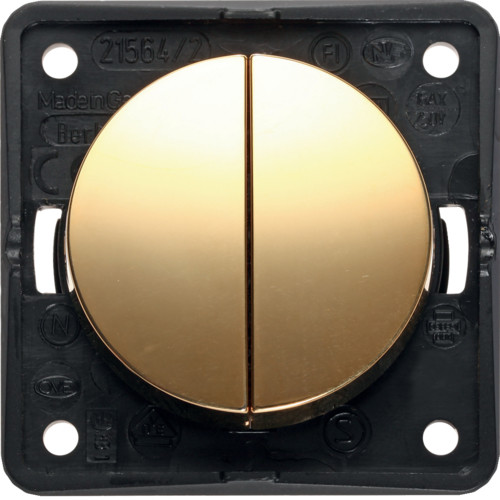 hager Brytare integro flow 5/16a/250v ur guld galv. klt