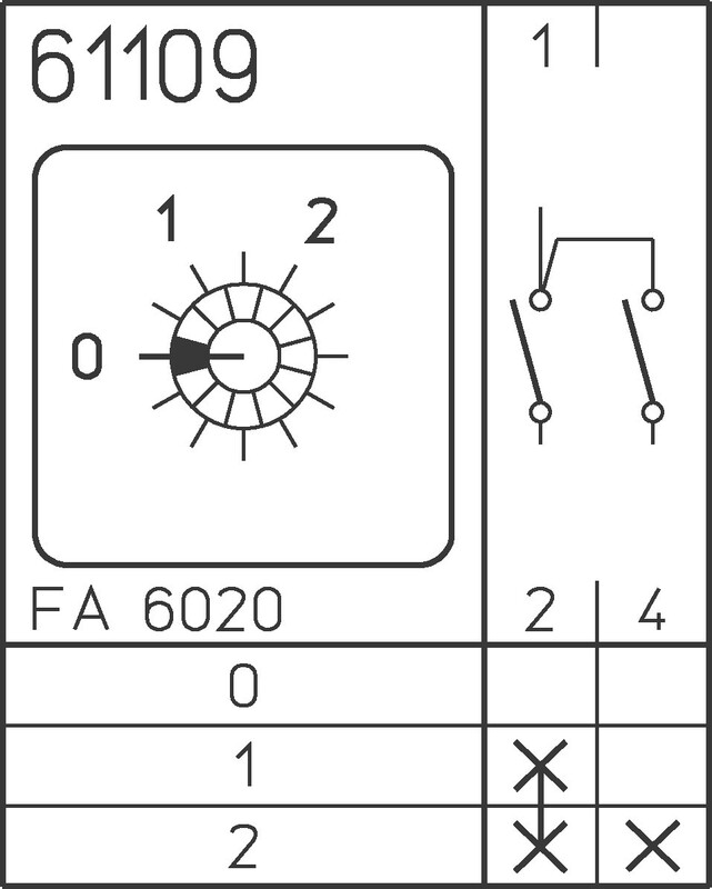 sälzer Kamställare steg 1-pol 20a dörr 22,5 mm