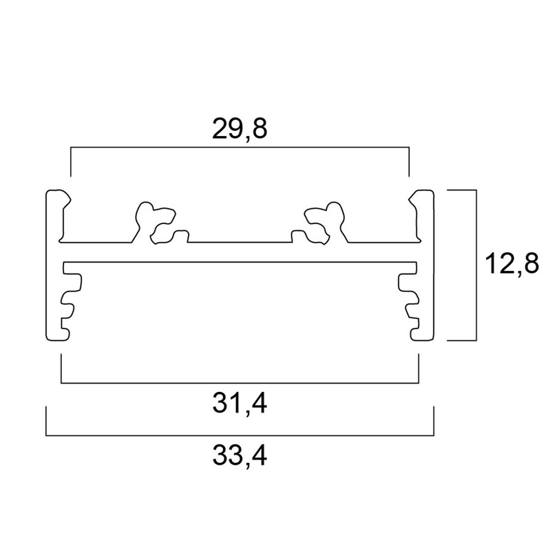 sylvania Mec.acc. sylvania al-profile 0022688 profile 33x13 3m set