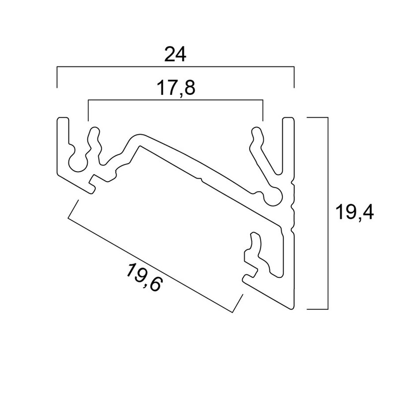 sylvania Mec.acc. sylvania al-profile 0022684 profile 24x19 3m set