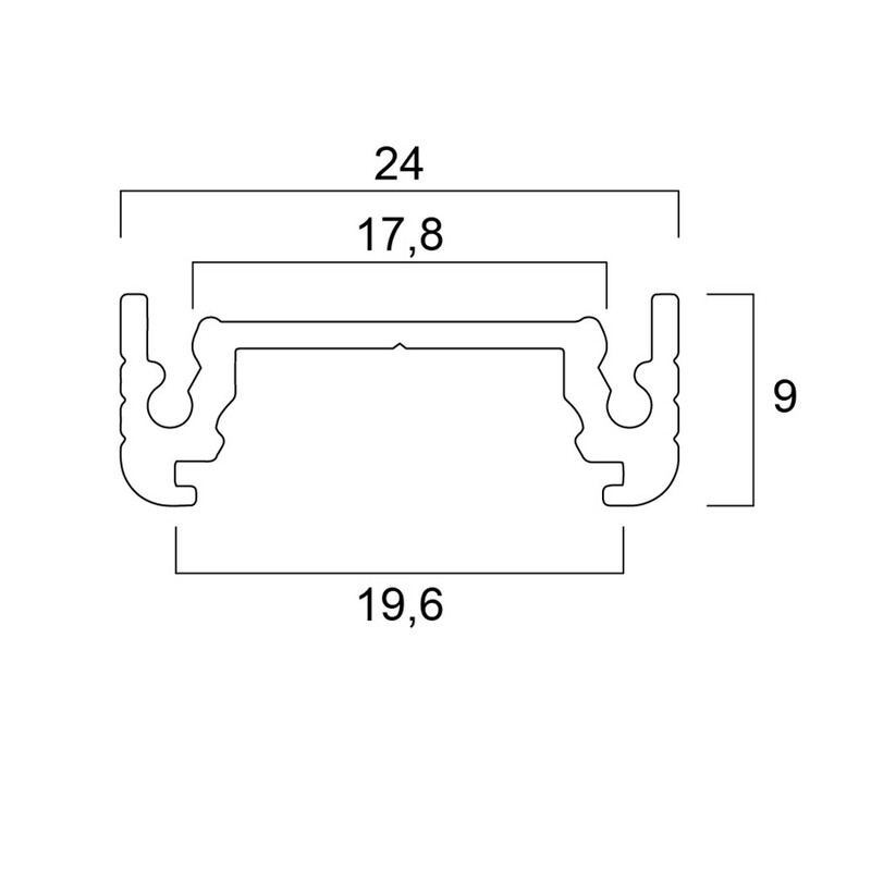sylvania Mek.til. sylvania al-profil 0021590 profil 24x9 2m set