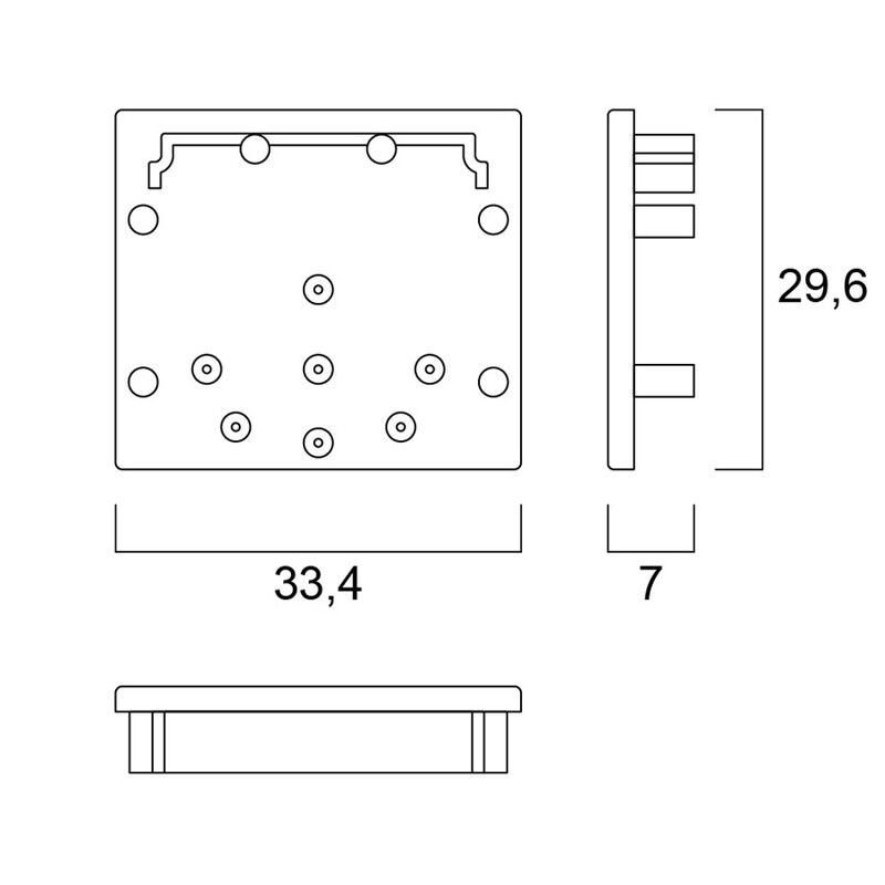 sylvania Mek. lisätar. al-profiili 0022639 pääty 33x30 sil 2kpl